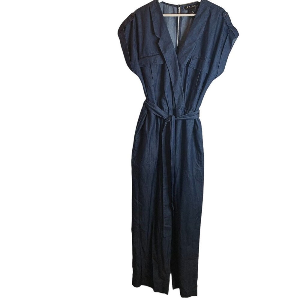 Waimea Denim Jumpsuit Romper Size 1X Blue One Piece Women’s Casual Short Sleeve